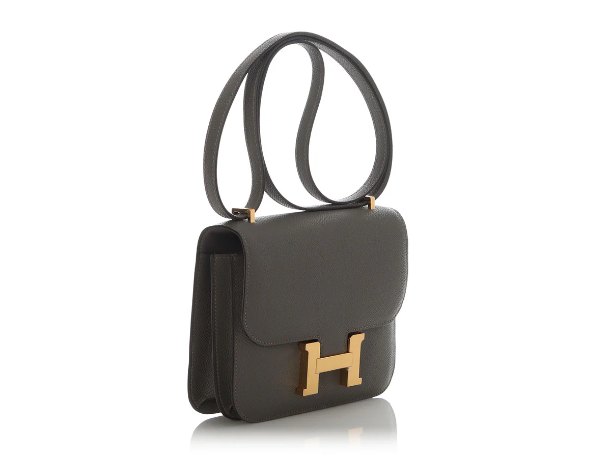 Hermès Gris Asphalt Epsom Constance Mirror 18 - Image 6