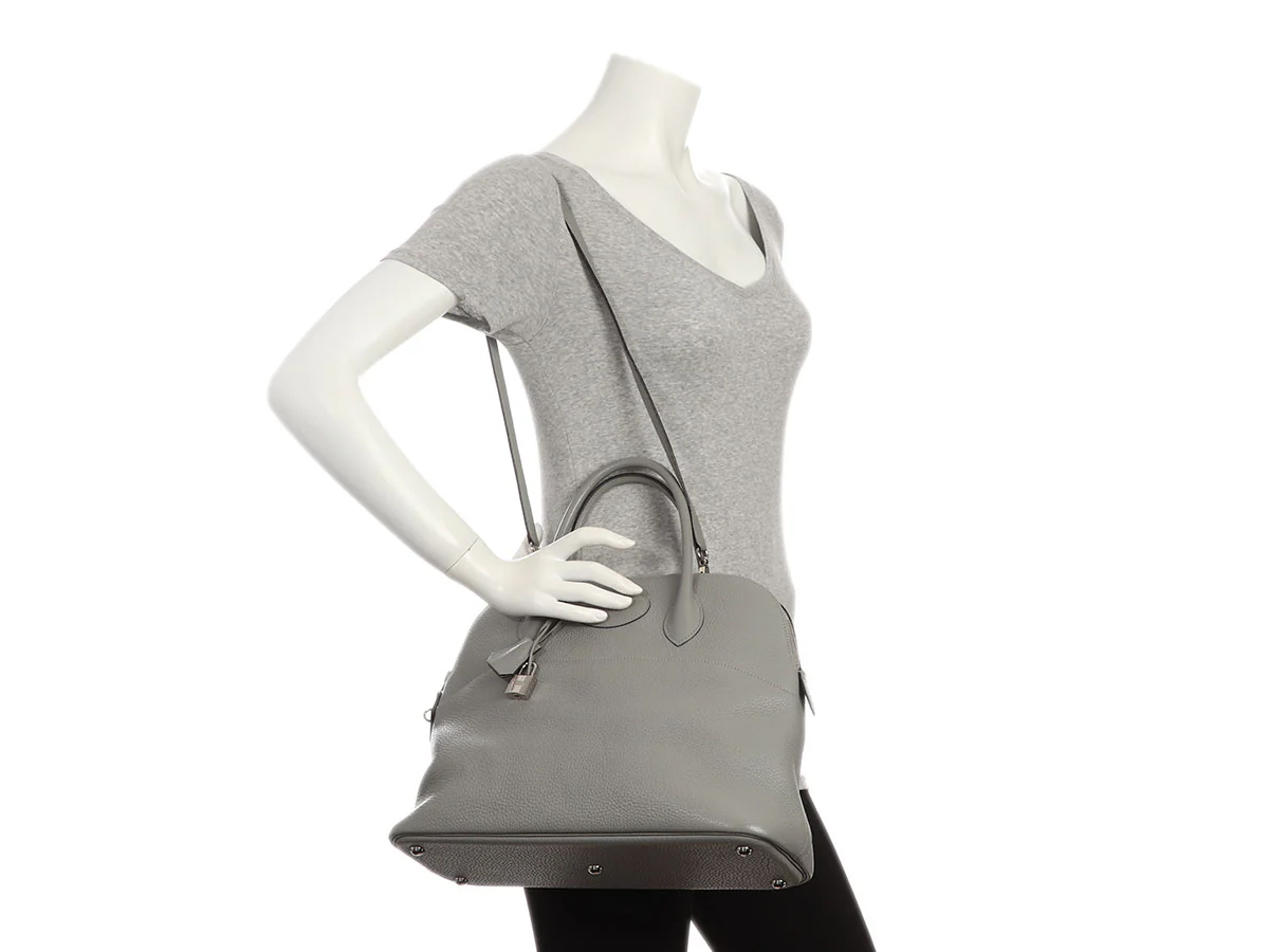 Hermès Gris Mouette Clémence Bolide 35 - Image 10
