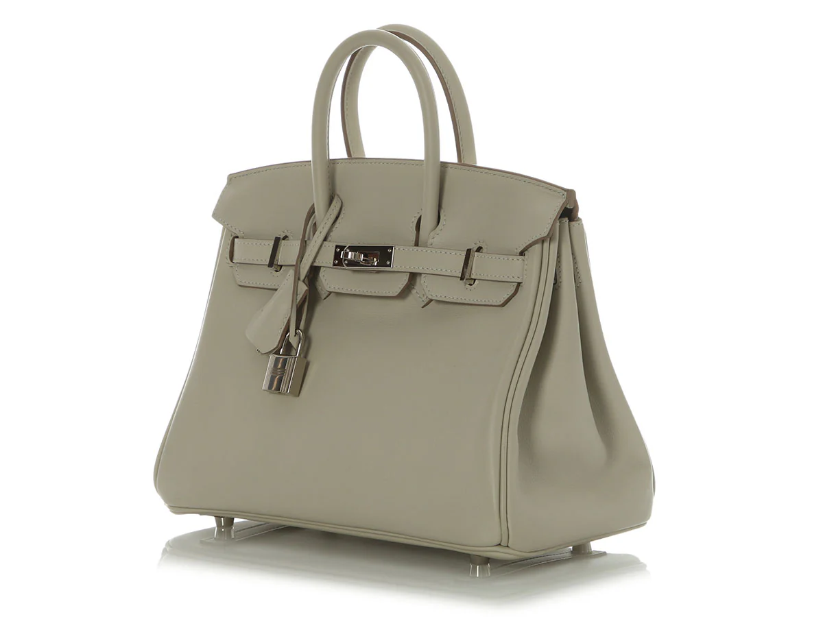Hermès Gris Perle Swift Birkin 25 - Image 3