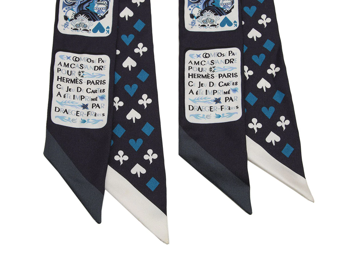 Hermès Jeu de Cartes Silk Twilly Pair - Image 2