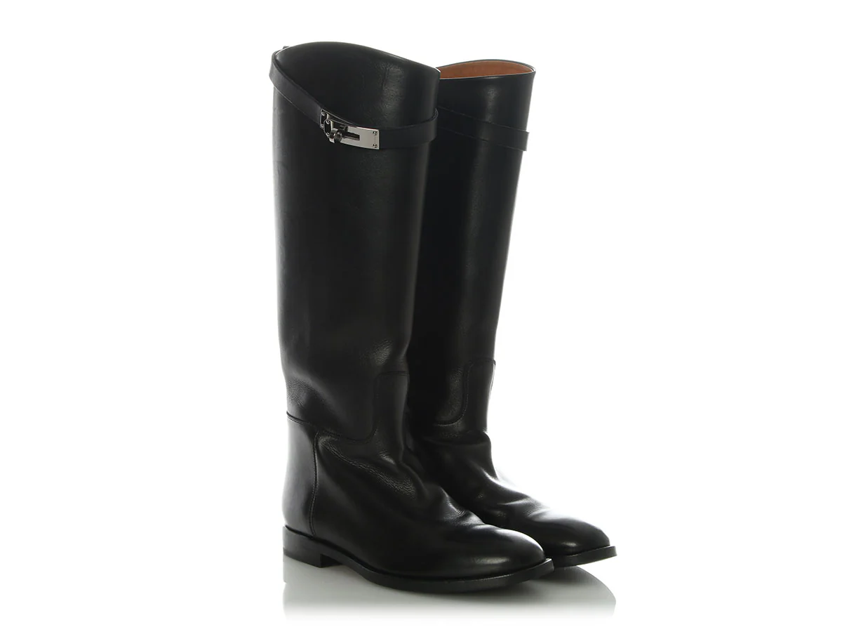Hermès Black Kelly Jumping Boots - Image 5