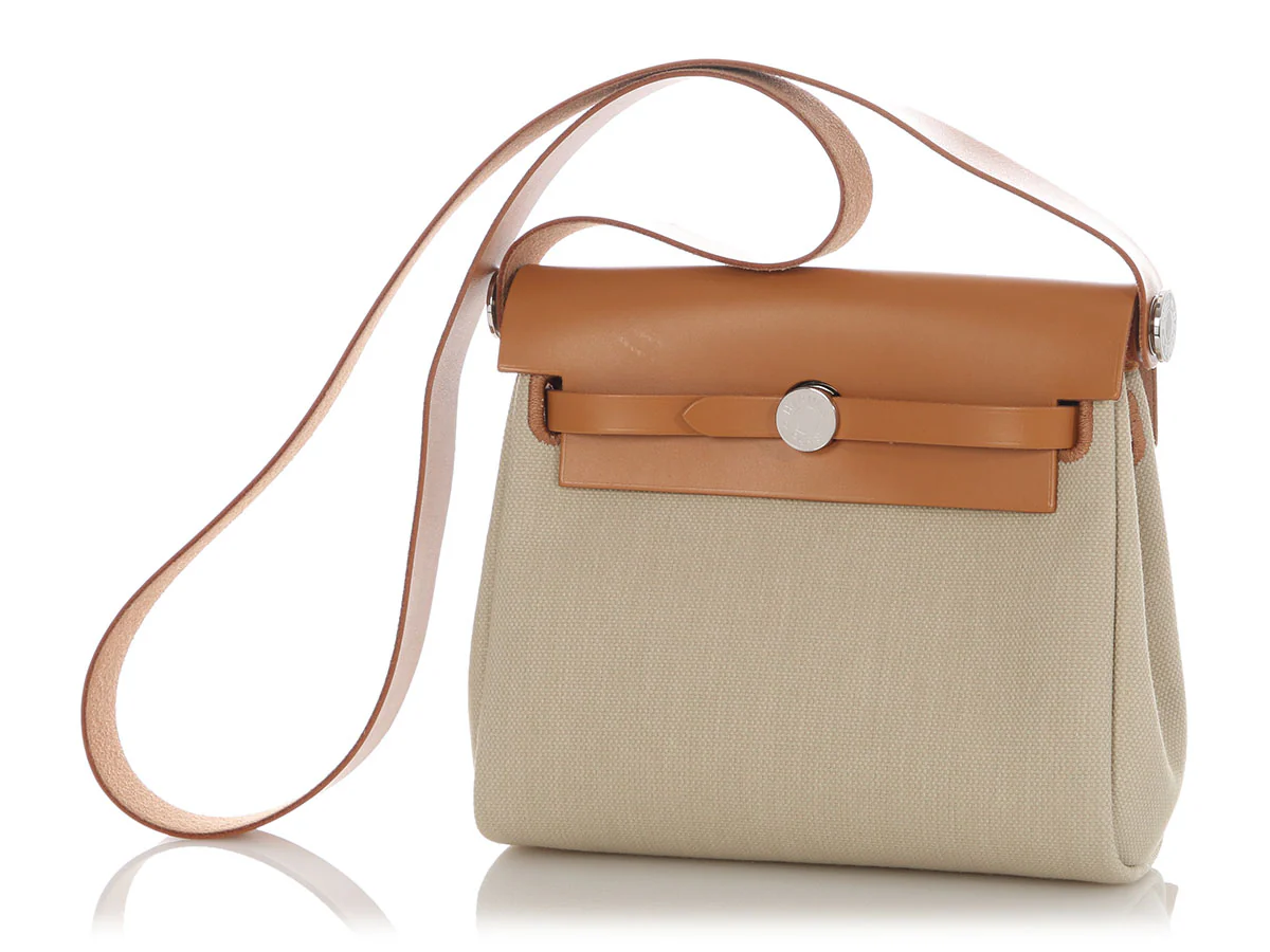 Hermès Mini Beton Toile and Vache Hunter Herbag Zip 20 - Image 2