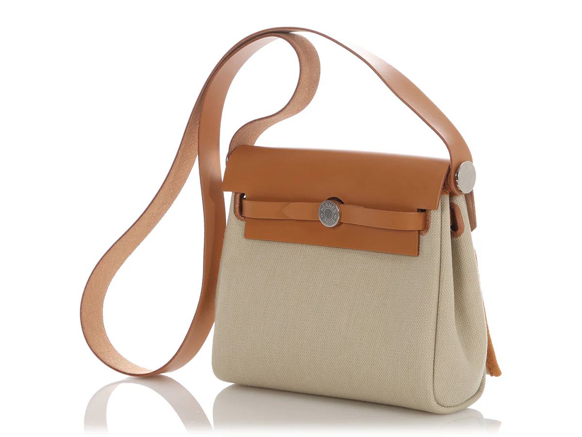 Hermès Mini Beton Toile and Vache Hunter Herbag Zip 20 - Image 3