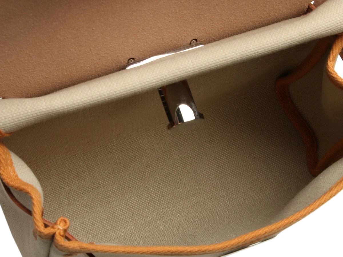 Hermès Mini Beton Toile and Vache Hunter Herbag Zip 20 - Image 8