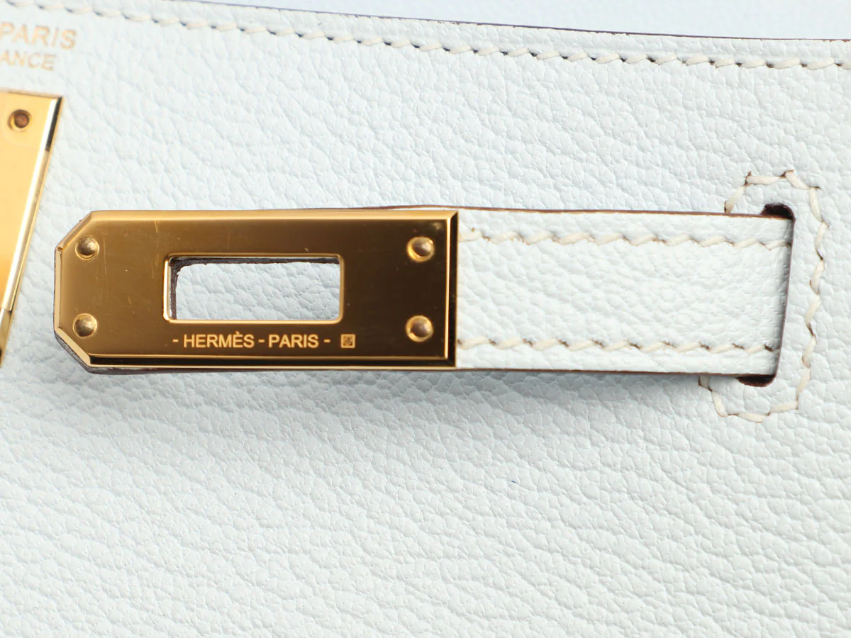 Hermès Mini Bleu Brume Chèvre Mysore Kelly 20 - Image 10
