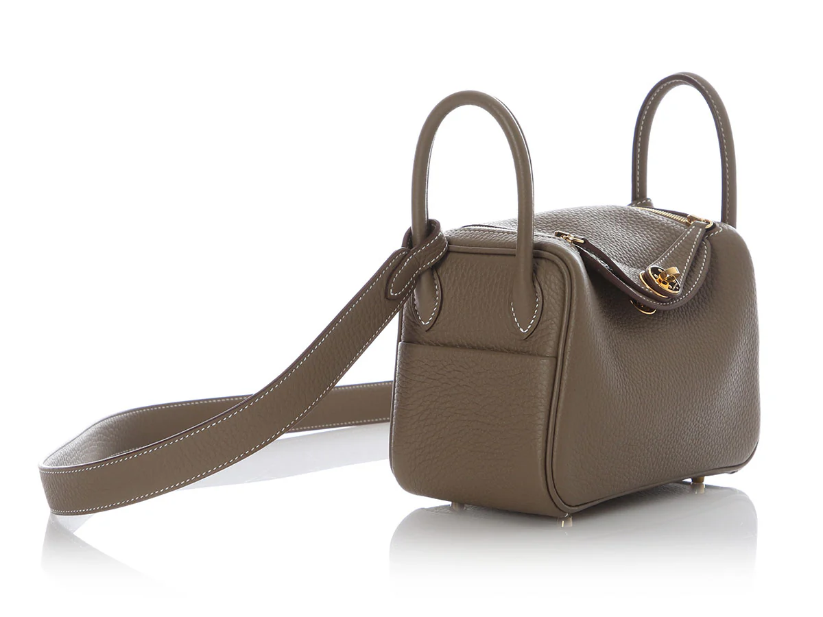 Hermès Mini Etoupe Cleménce Lindy 20 - Image 5