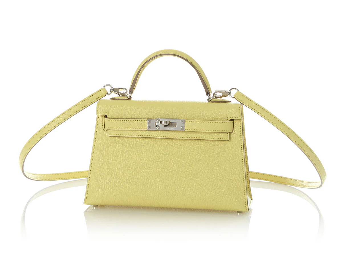 Hermès Mini Limoncello Chèvre Kelly 20 - Image 2