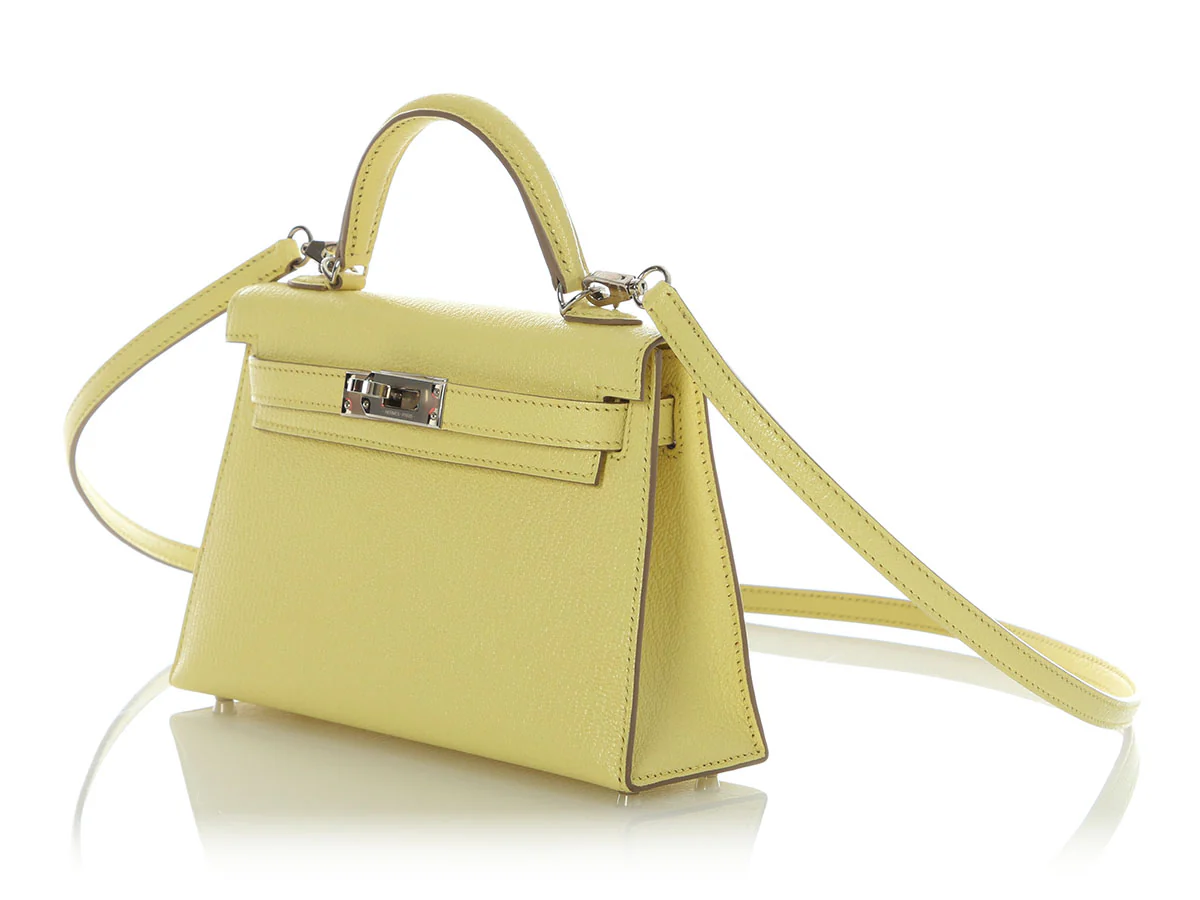 Hermès Mini Limoncello Chèvre Kelly 20 - Image 3