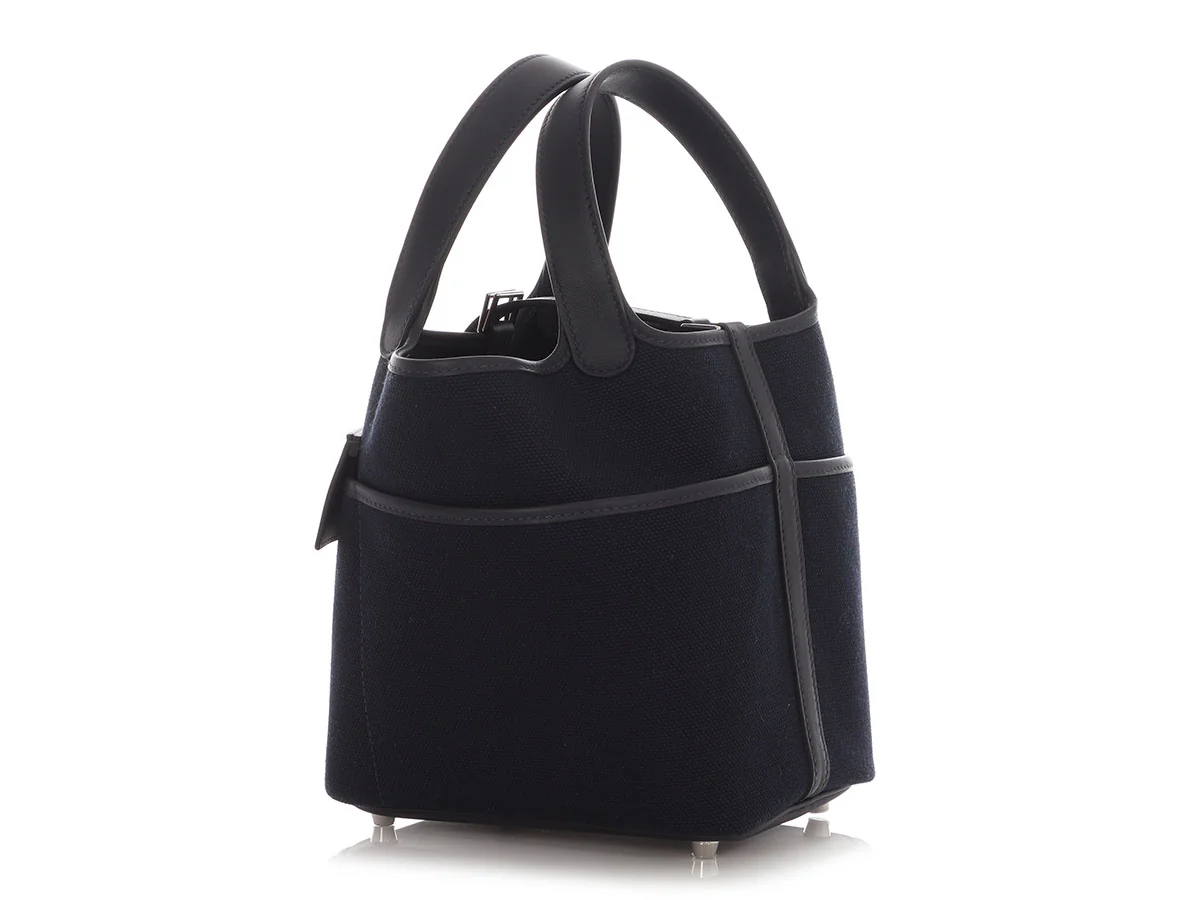Hermès Navy Cargo Picotin Lock 18 - Image 3