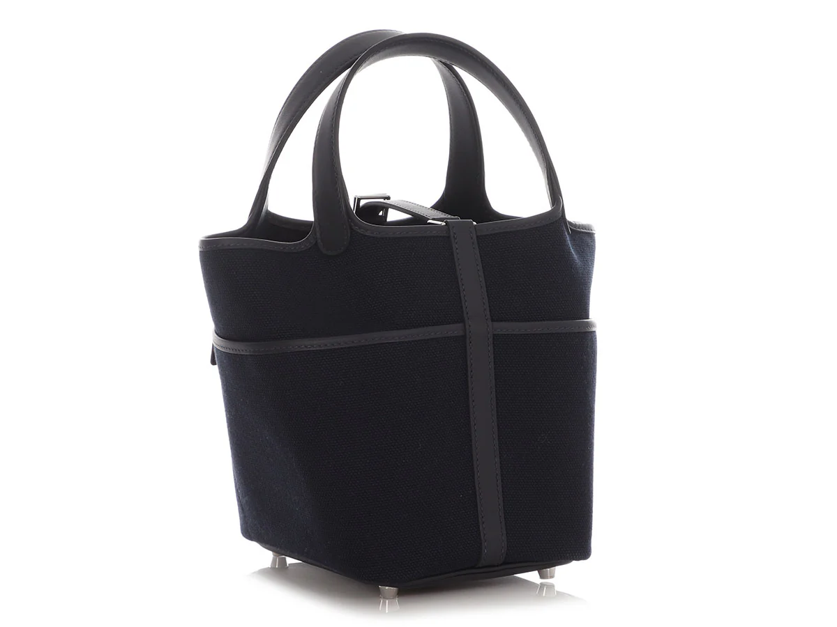 Hermès Navy Cargo Picotin Lock 18 - Image 4