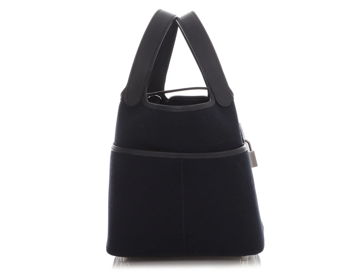 Hermès Navy Cargo Picotin Lock 18 - Image 5