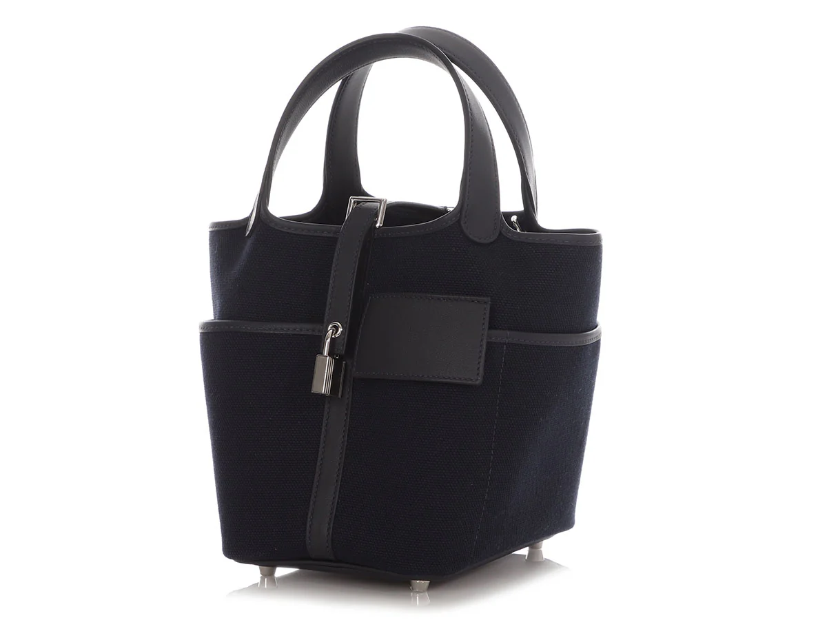 Hermès Navy Cargo Picotin Lock 18 - Image 6