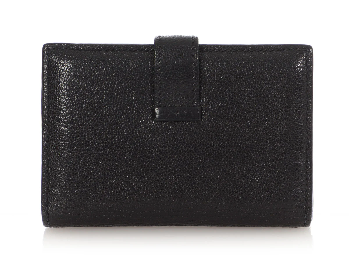 Hermès Noir Chèvre Béarn Mini Wallet - Image 4