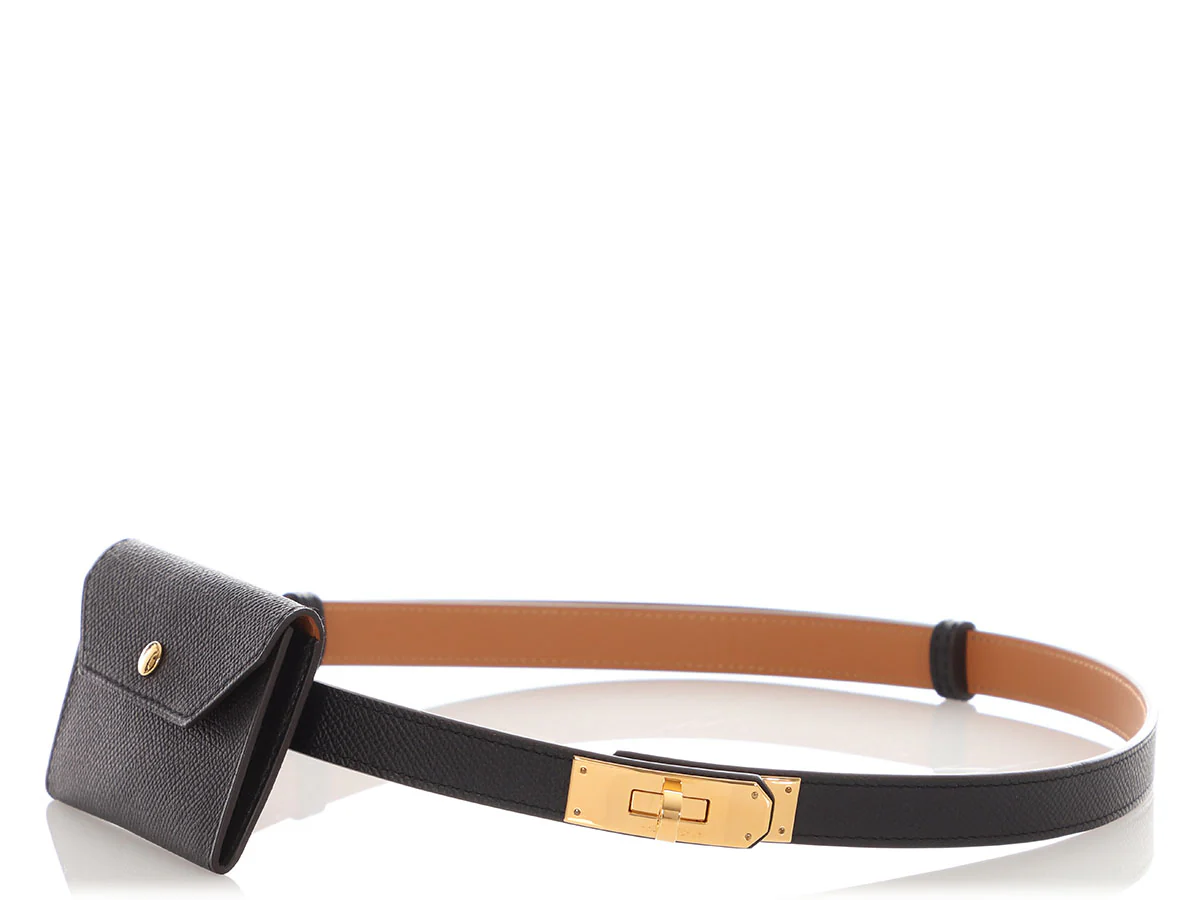 Hermès Noir Epsom Kelly Pocket 18 Belt