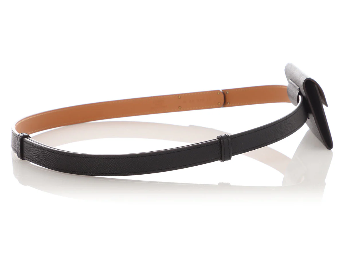 Hermès Noir Epsom Kelly Pocket 18 Belt - Image 4