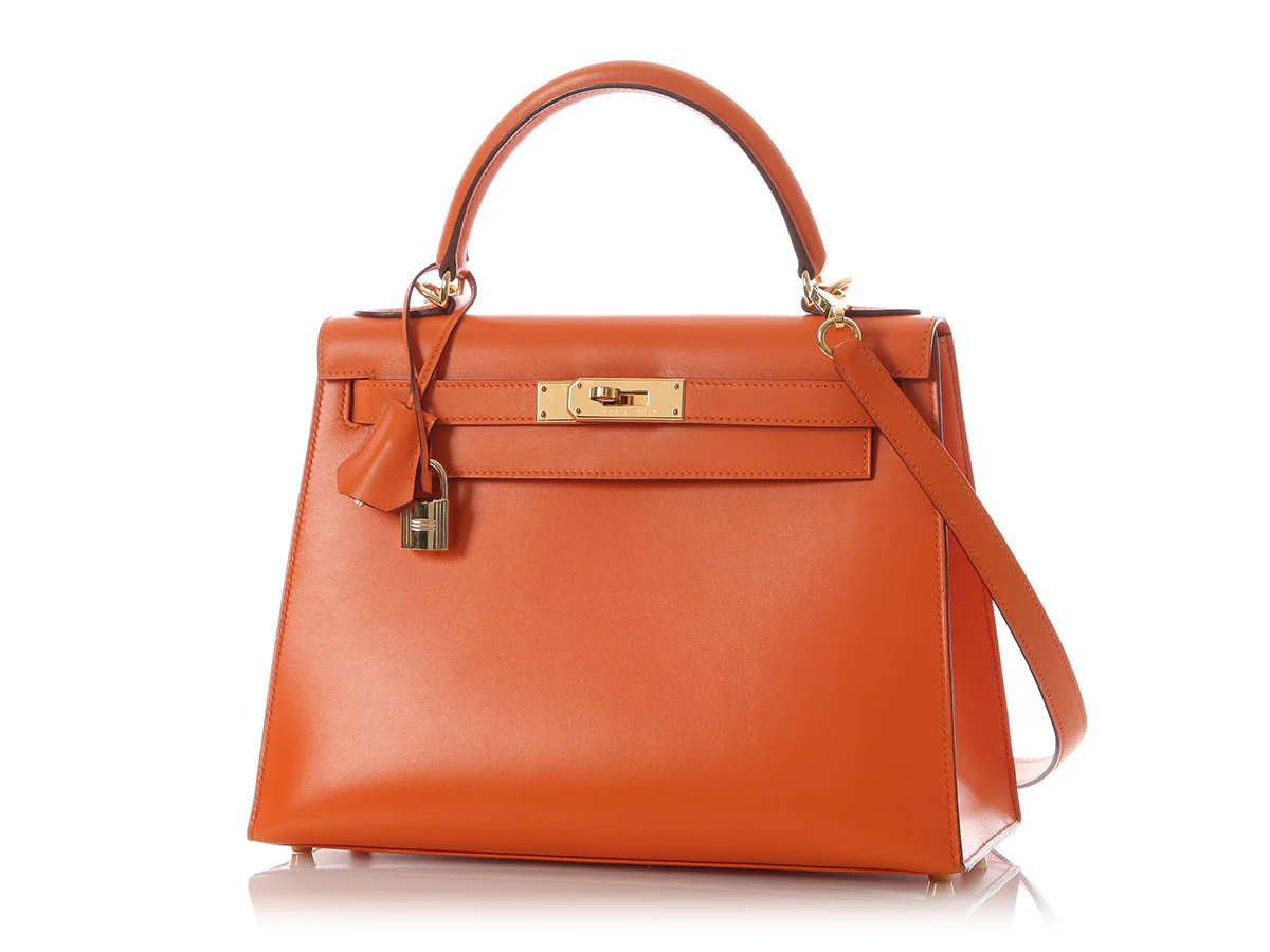 Hermès Orange Box Calfskin Kelly 28 - Image 2