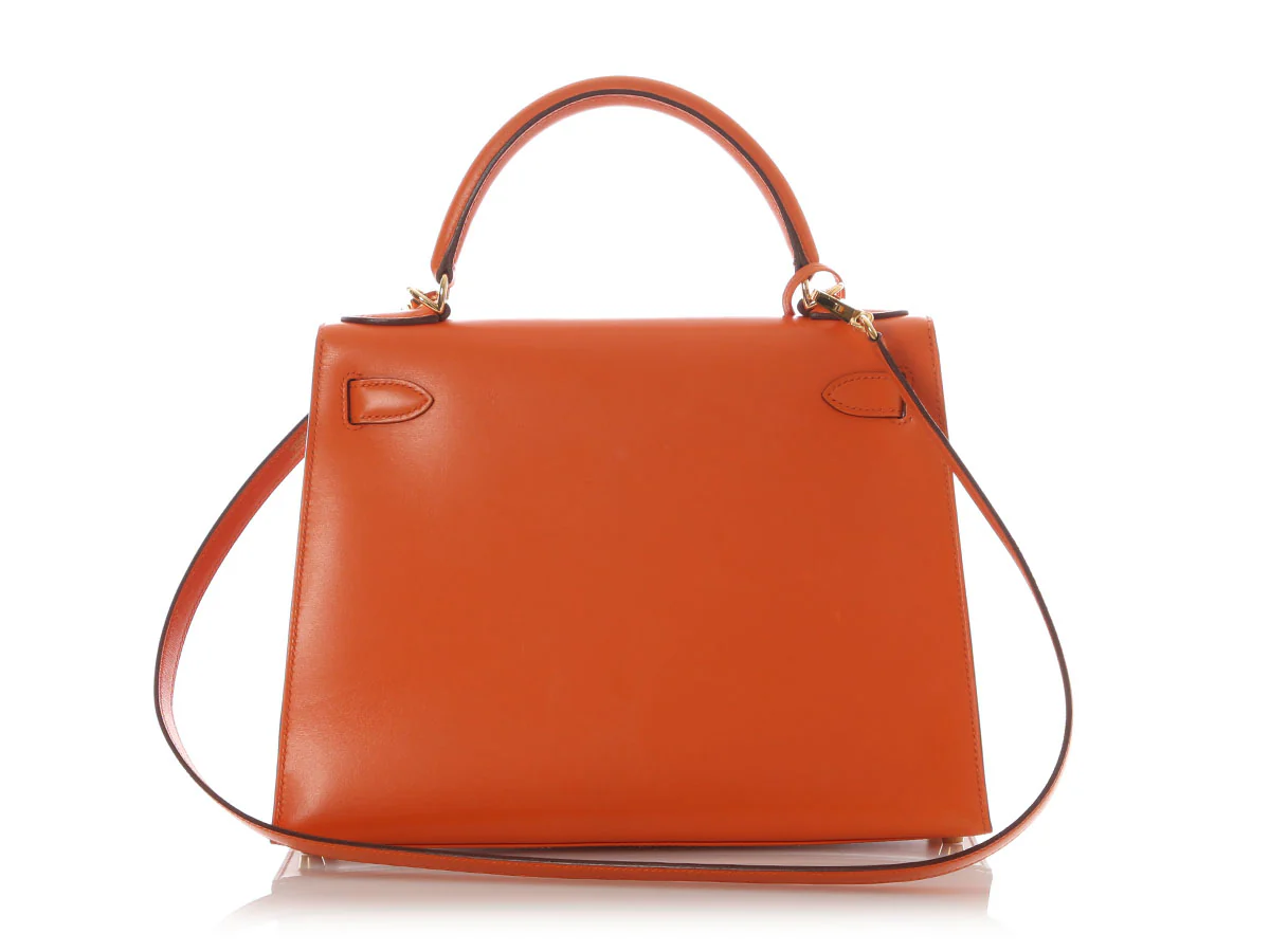 Hermès Orange Box Calfskin Kelly 28 - Image 4