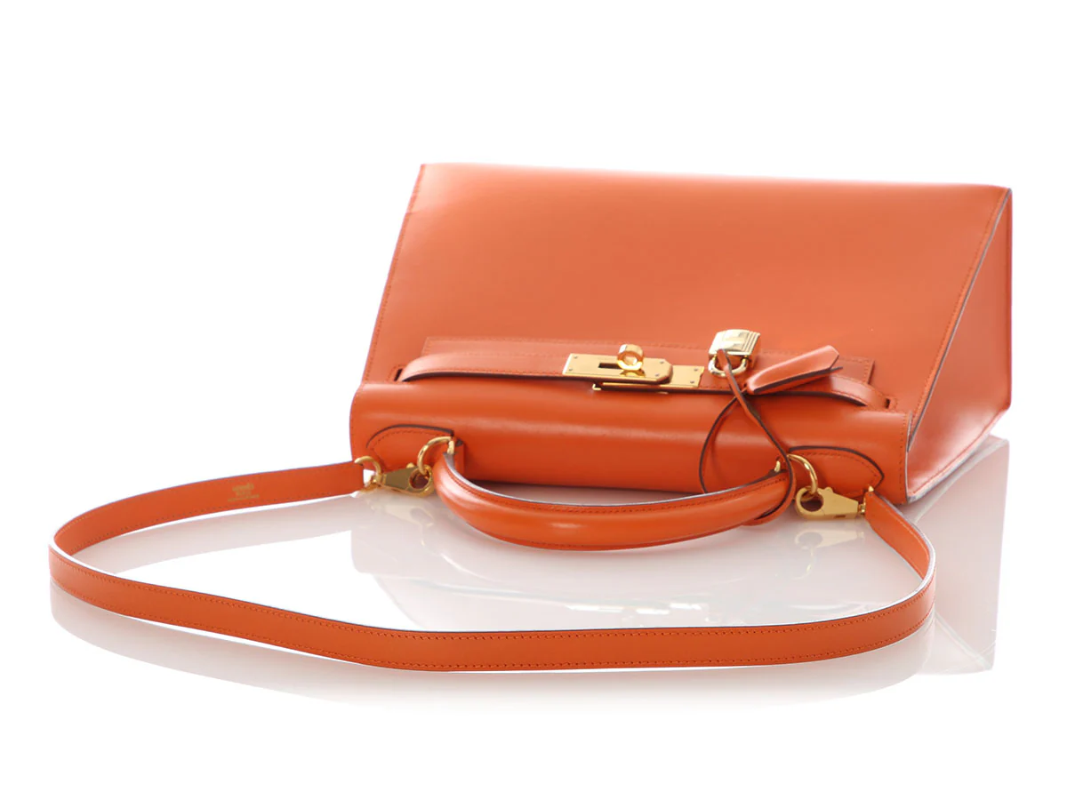 Hermès Orange Box Calfskin Kelly 28 - Image 7