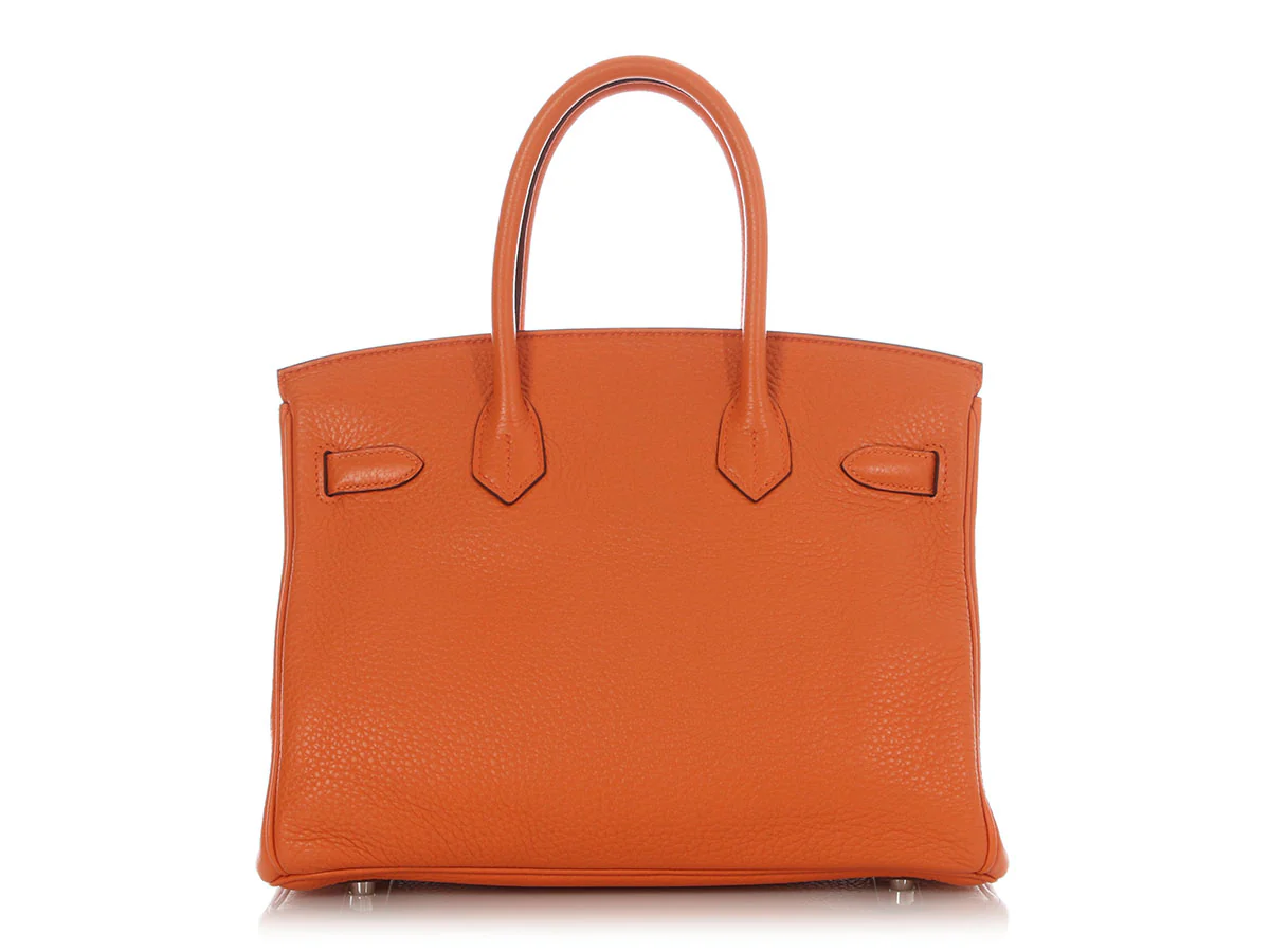 Hermès Orange Clémence Birkin 30 - Image 4
