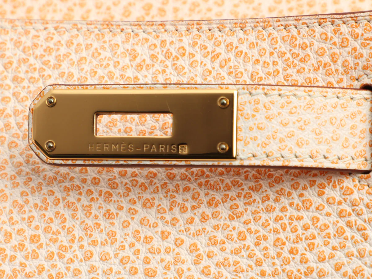 Hermès Orange Dalmatian Kelly 28 - Image 10