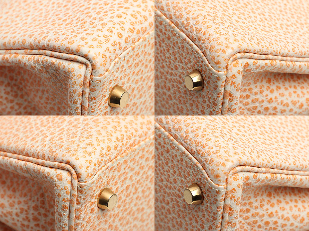 Hermès Orange Dalmatian Kelly 28 - Image 11