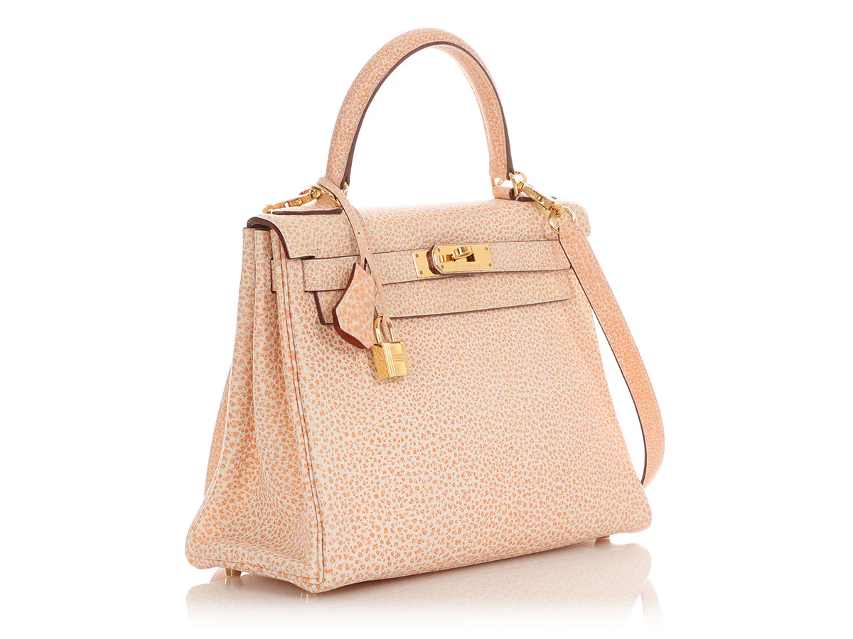 Hermès Orange Dalmatian Kelly 28 - Image 6