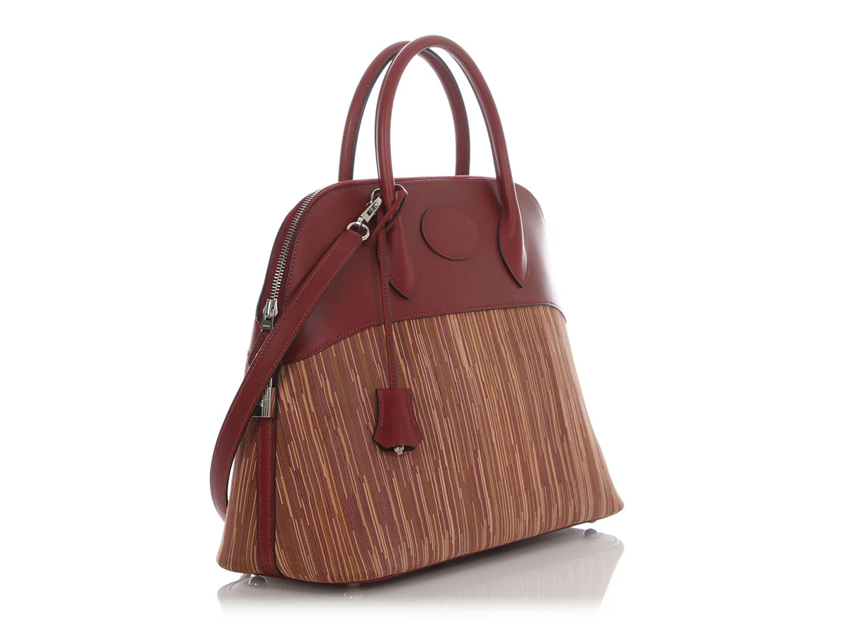 Hermès Red Vibrato Box Calfskin Bolide 35 - Image 5