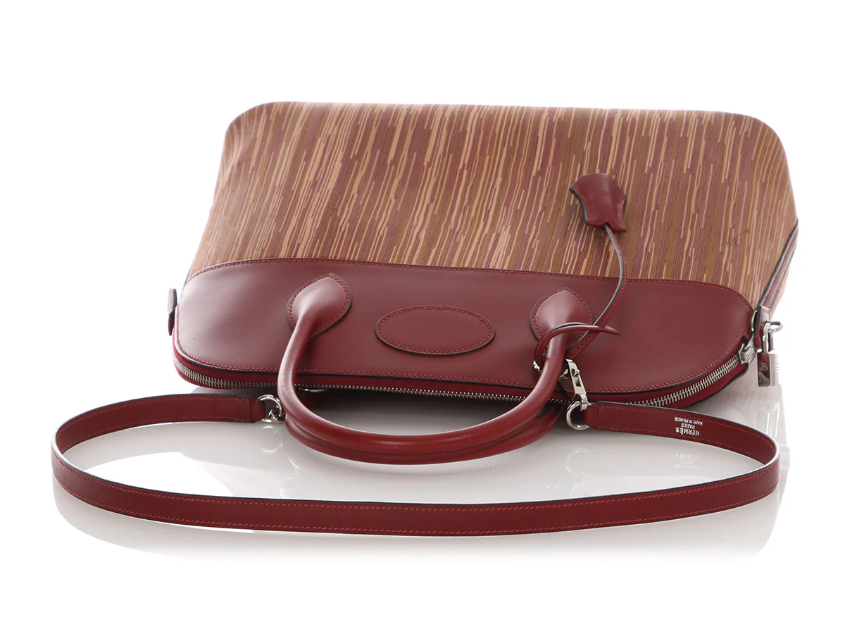 Hermès Red Vibrato Box Calfskin Bolide 35 - Image 7