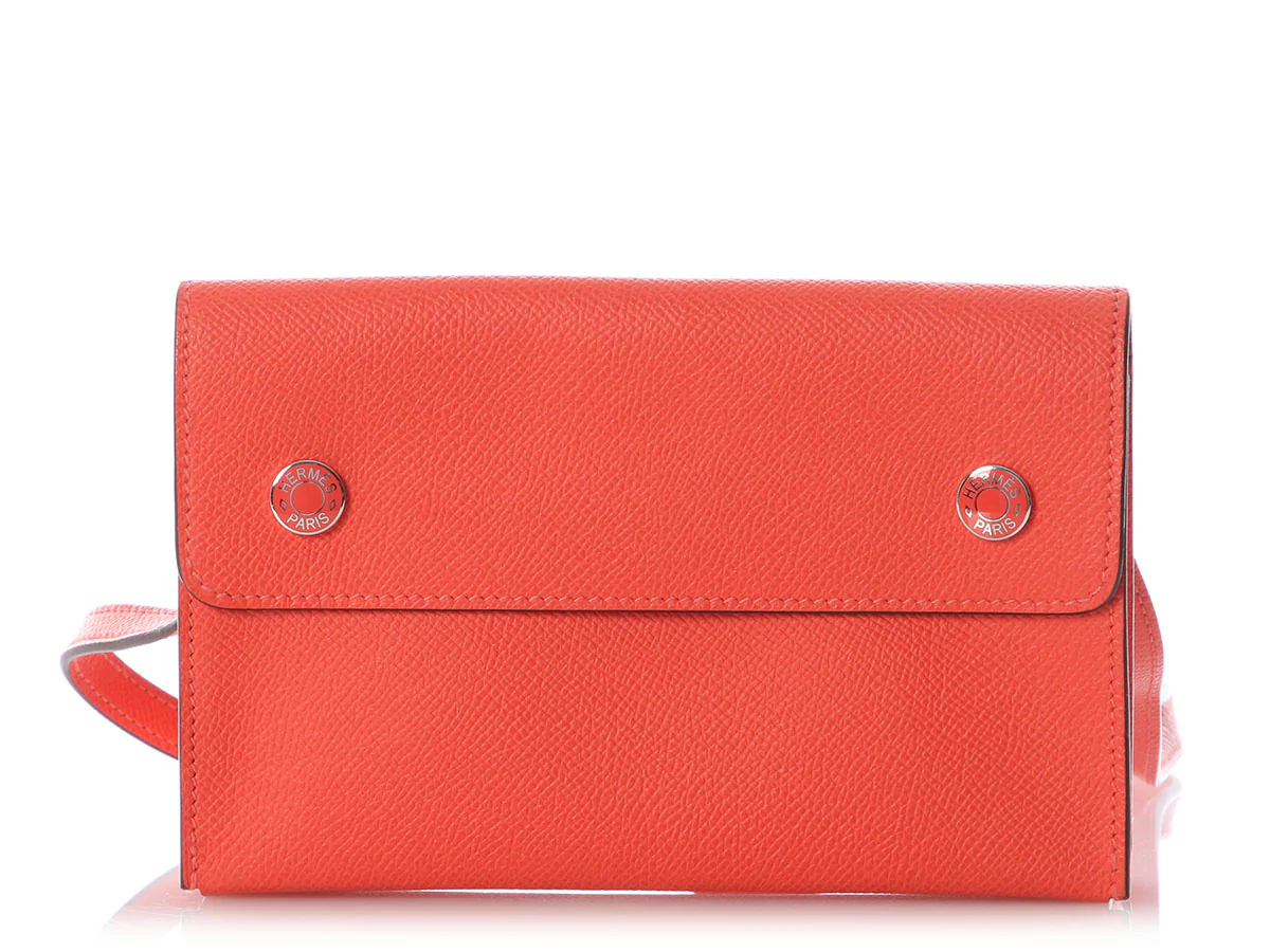 Hermès Rose Texas Snap Wallet