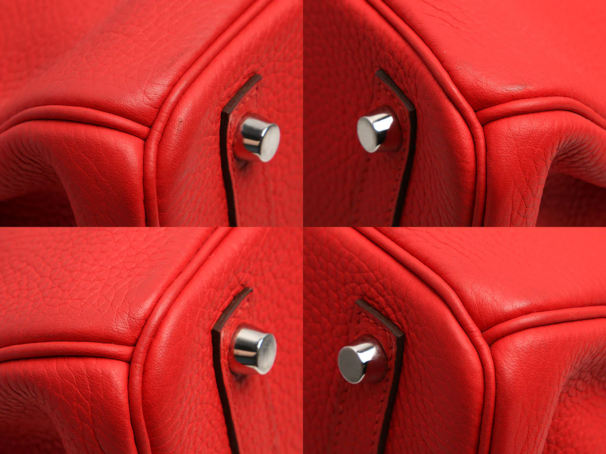 Hermès Rouge Tomate Clémence Birkin 30 - Image 8
