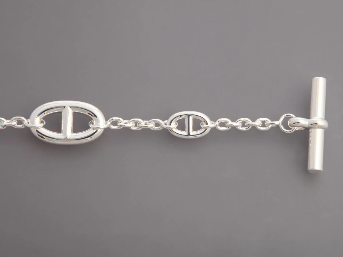 Hermès Small Sterling Silver Farandole Bracelet - Image 3