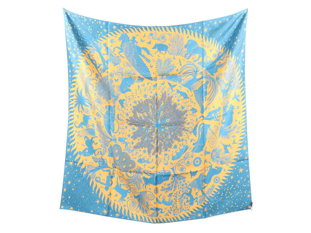 Hermès Sous le Charme d'Orphée Double Face Silk Scarf 90cm