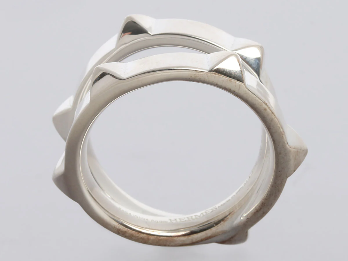 Hermès Sterling Silver Clou d’H Ring - Image 3