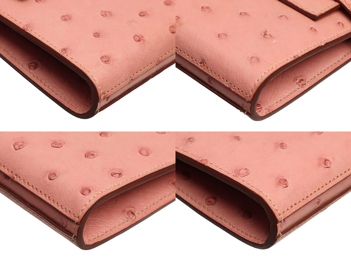 Hermès Terre Cuite Ostrich Kelly Longue Wallet - Image 8