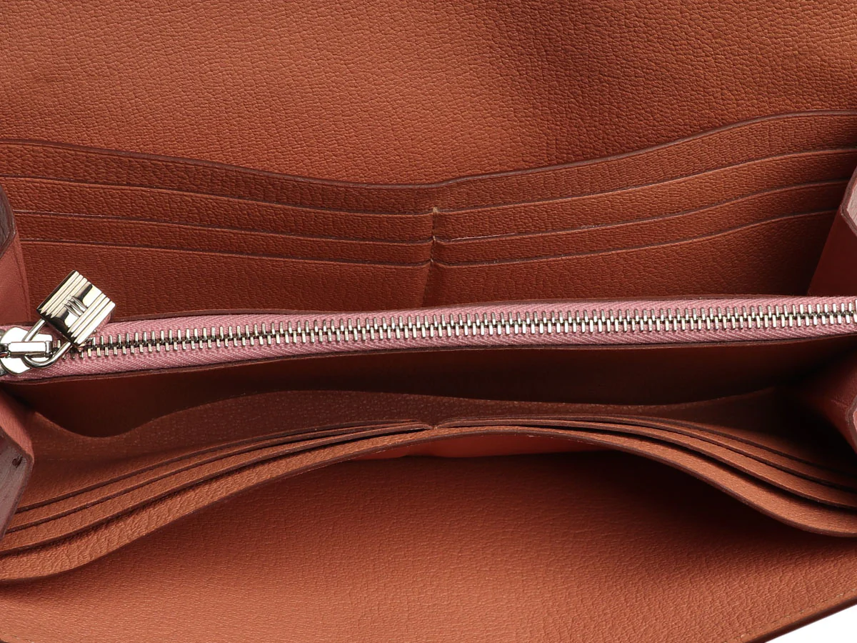 Hermès Terre Cuite Ostrich Kelly Longue Wallet - Image 9