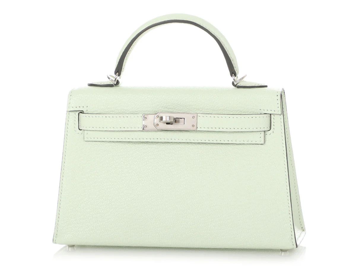 Hermès Mini Vert Fizz Chèvre Kelly 20 - Image 2
