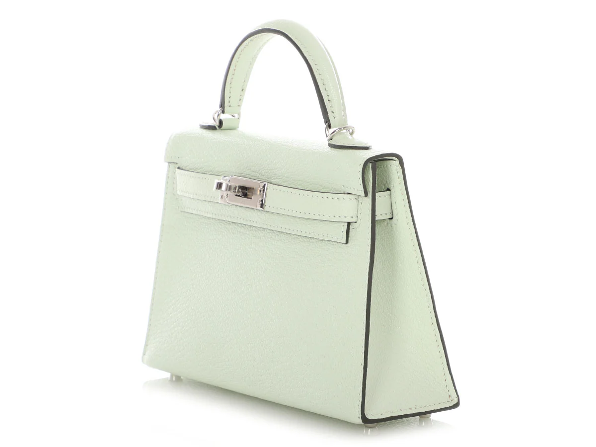 Hermès Mini Vert Fizz Chèvre Kelly 20 - Image 3