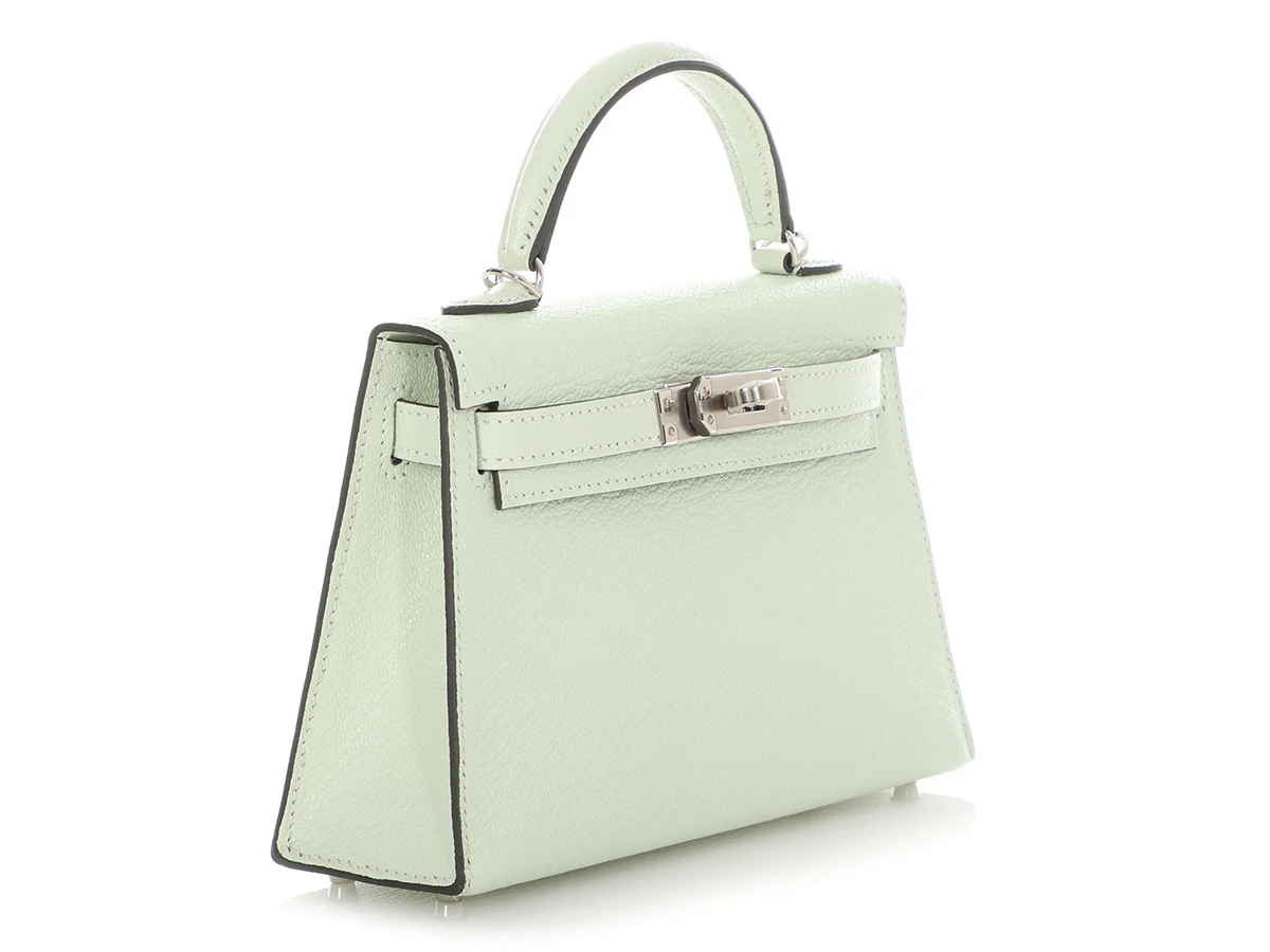 Hermès Mini Vert Fizz Chèvre Kelly 20 - Image 5