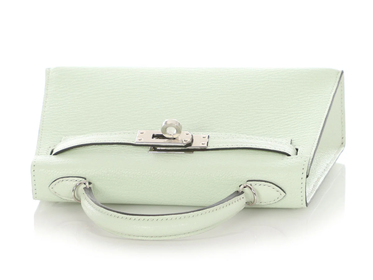 Hermès Mini Vert Fizz Chèvre Kelly 20 - Image 7