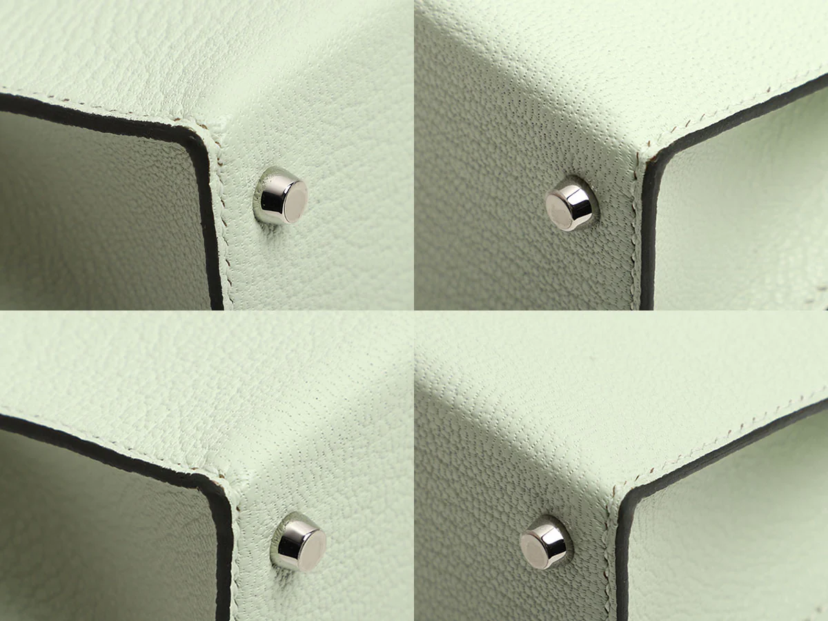Hermès Mini Vert Fizz Chèvre Kelly 20 - Image 8