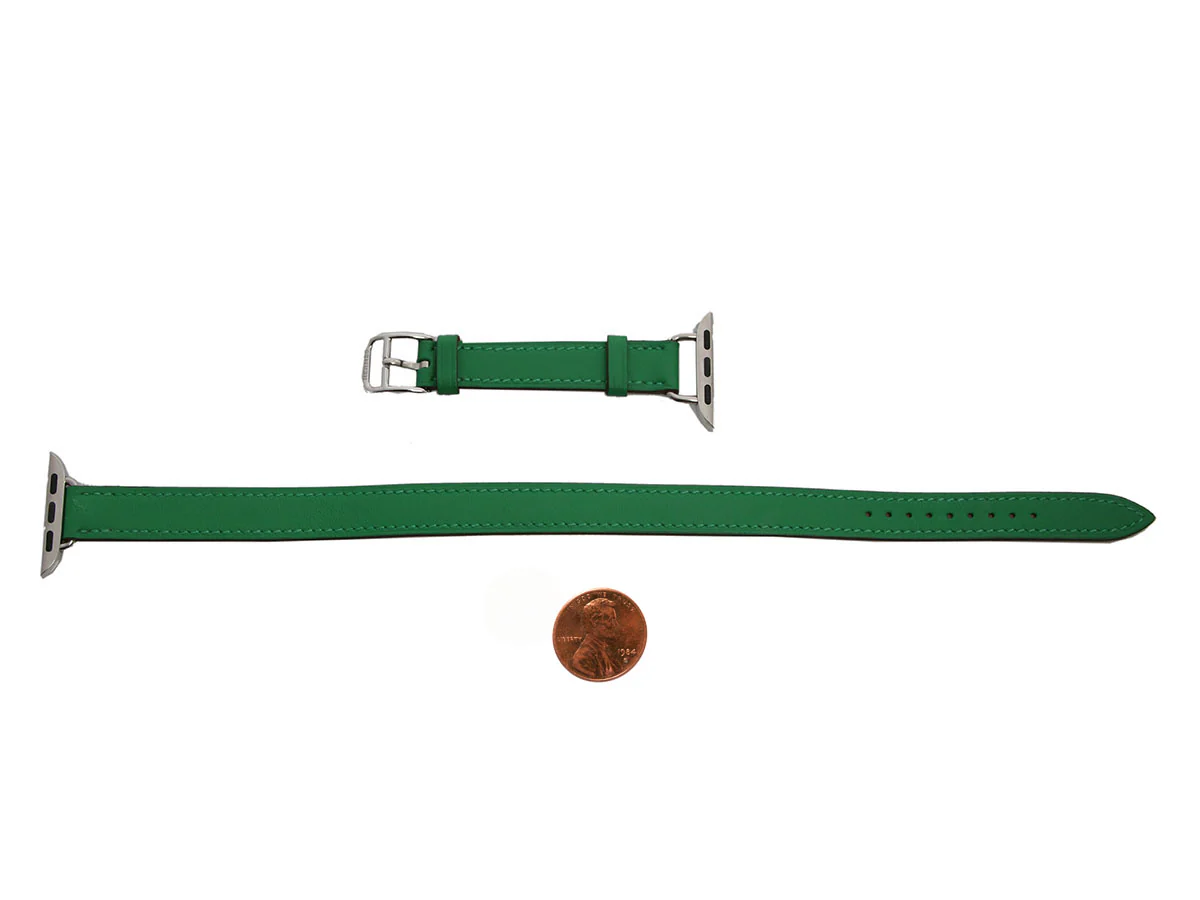Hermès Vert Swift Apple Watch Double Tour Band 42mm - Image 4