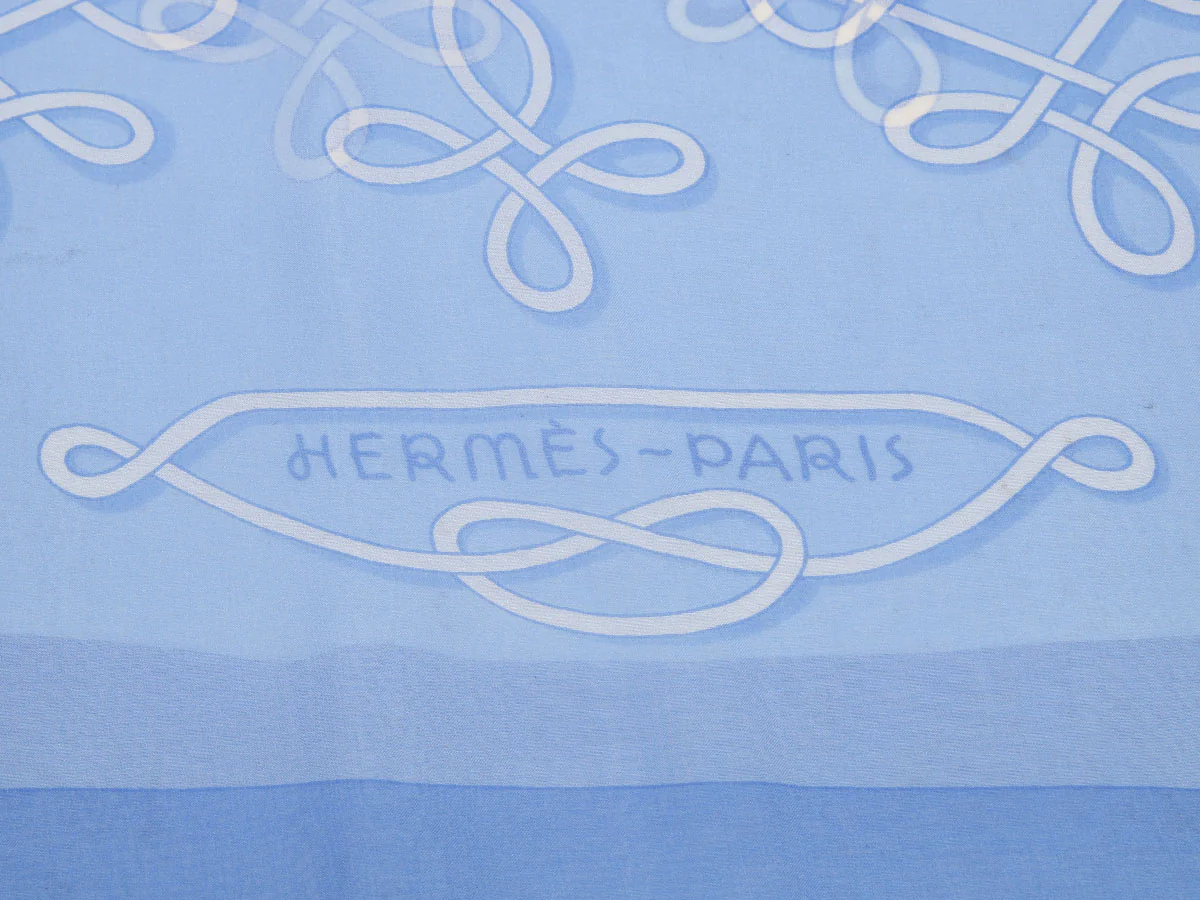 Hermès Vinci Silk Mousseline Shawl 140cm - Image 2