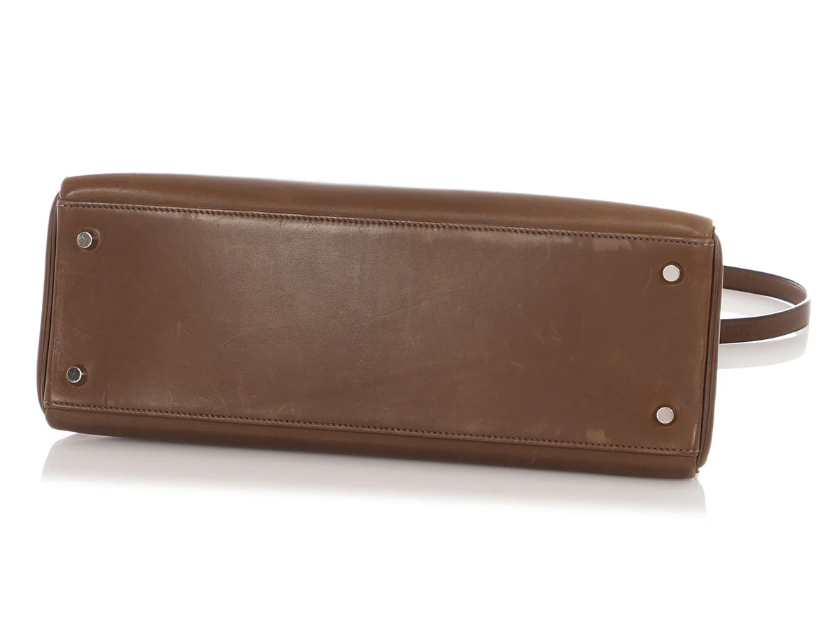 Hermès Vintage Olive Barenia Kelly 35 - Image 6