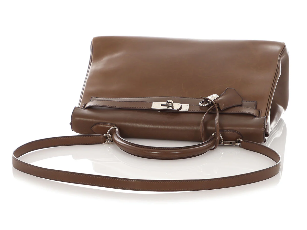 Hermès Vintage Olive Barenia Kelly 35 - Image 7