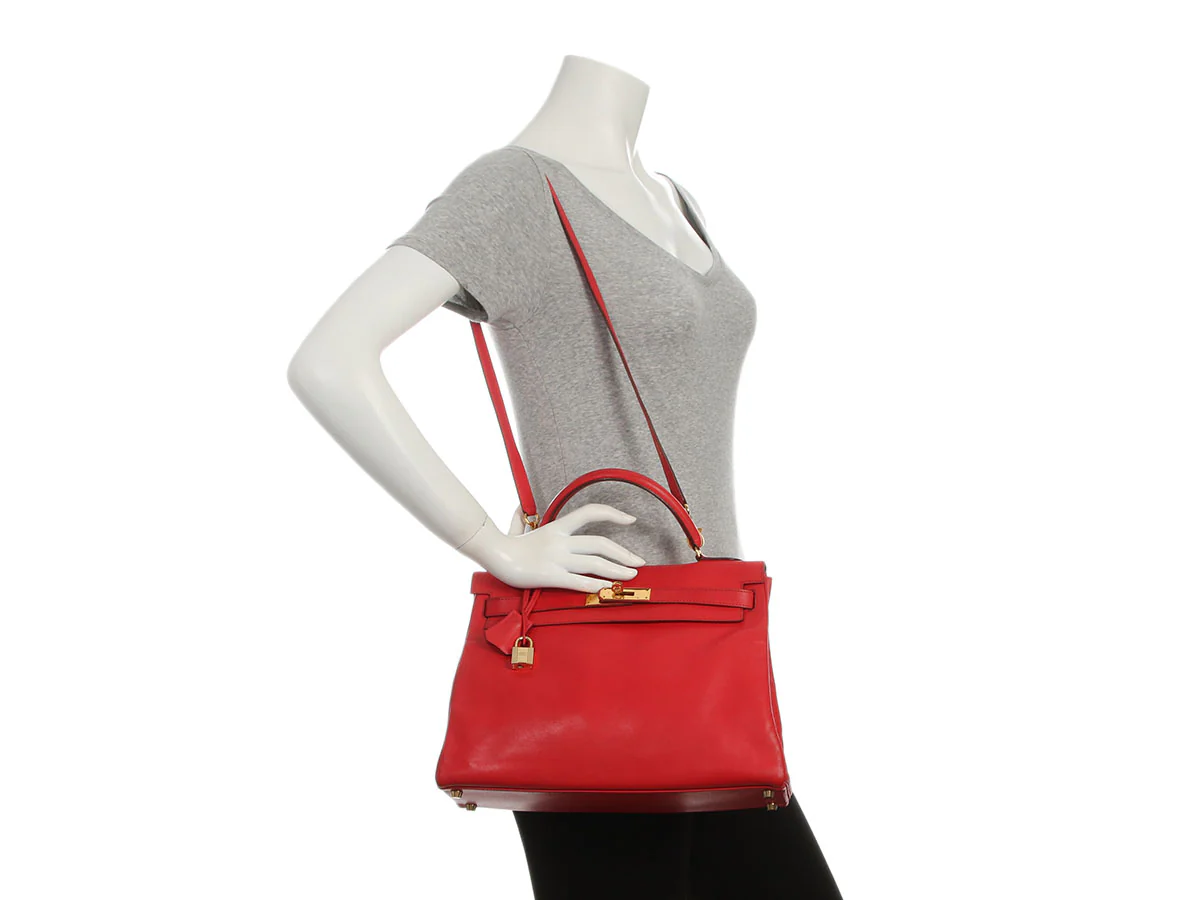 Hermès Vintage Red Swift Kelly 32 - Image 11