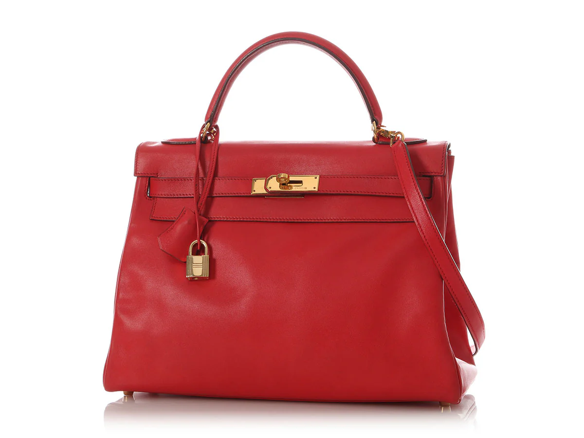 Hermès Vintage Red Swift Kelly 32 - Image 2