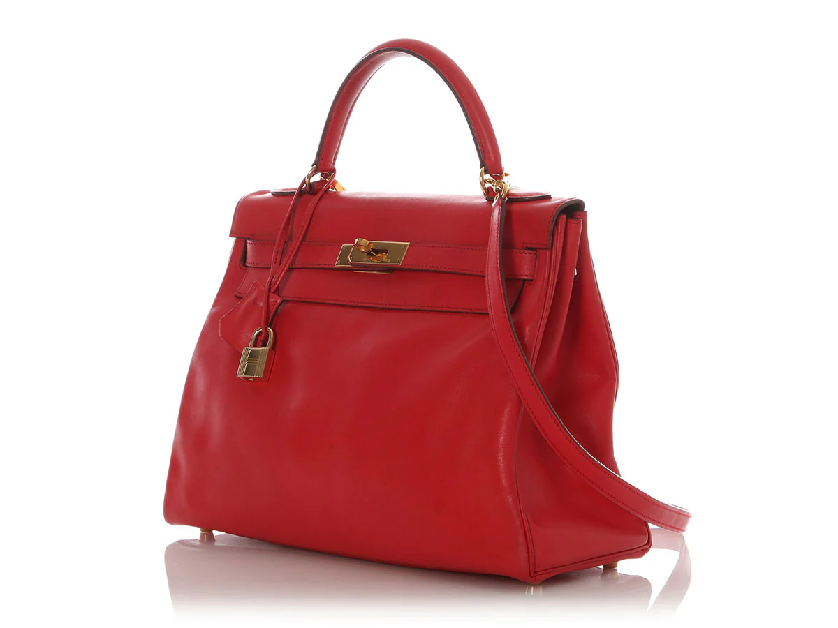 Hermès Vintage Red Swift Kelly 32 - Image 3