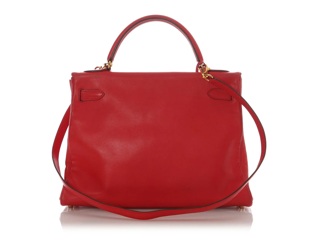 Hermès Vintage Red Swift Kelly 32 - Image 4
