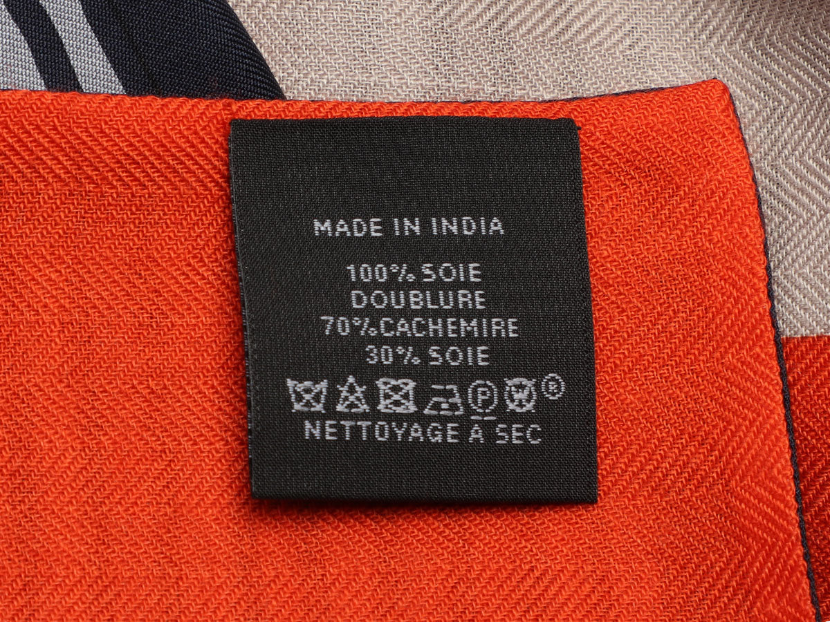 Hermès Exceptional Suite et Poursuite Cashmere Silk Embroidered Giant Scarf 140cm - Image 5