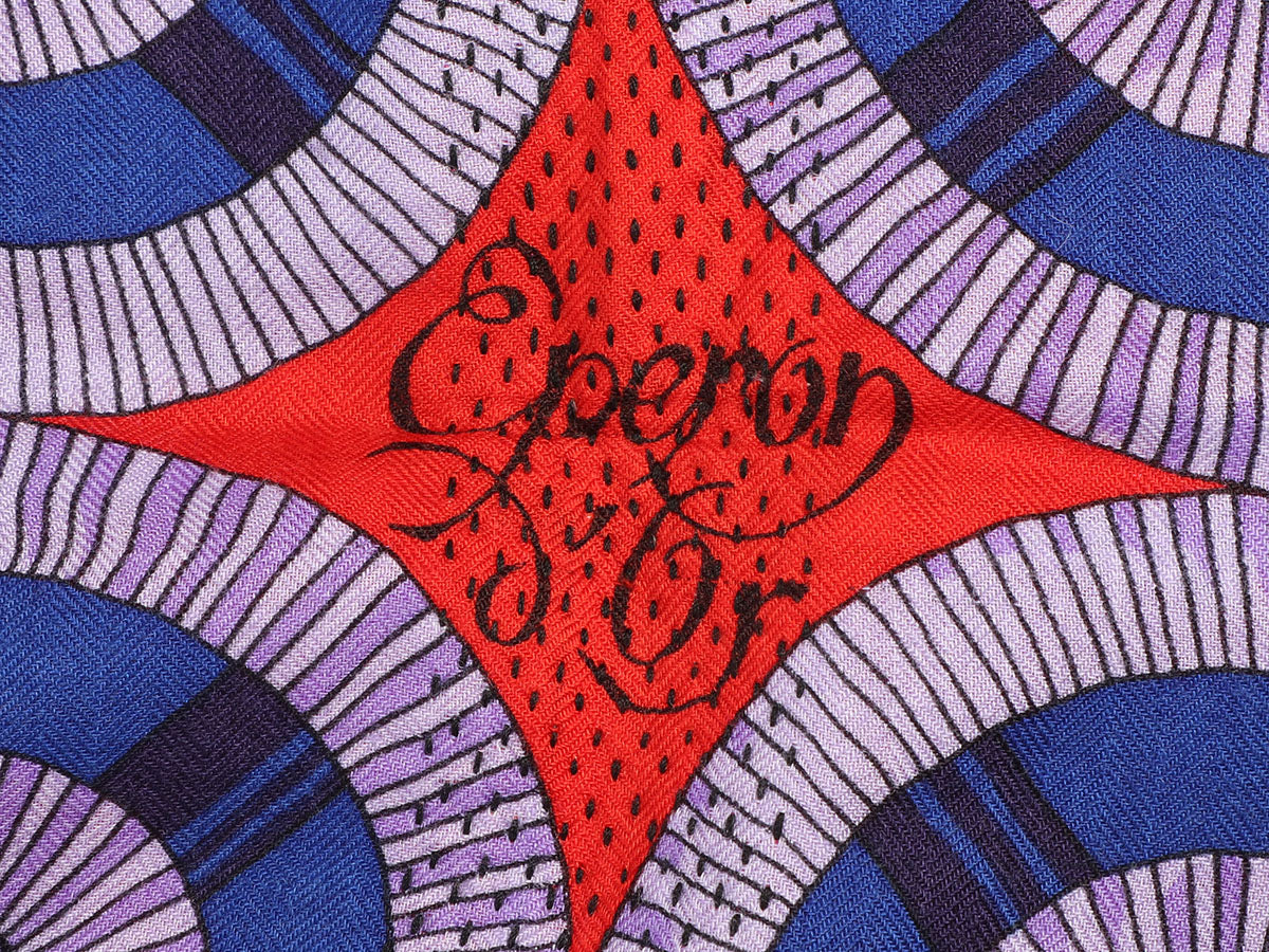 Hermès Exceptional Kantha Double Sens Eperon D’Or and Quadrige Silk Shawl 140cm - Image 7